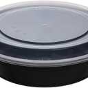 16 oz Round Portion Containers - 50 Pack Commercial, BPA-Free, Freezer/Dishwasher Safe - For Sides, Sauces, Dressings, Snacks