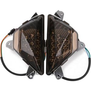 Topteng Motorcycle Front LED Turn Signal Light Lamp fits for KAWASAKI NINJA250 NINJA300 2013-2016, NINJA 400 2018-2021, NINJA 650 2018-2022, NINJA 1000 2017-2021, ZX-6R 2013-2021 (Smoke1)