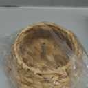 7.9-Inch Mini Christmas Tree Collar, Handcrafted Woven Hyacinth Holiday Rattan Tree Skirt Accessory-Natural