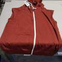 Ohoo Mens Slim Fit Sleeveless Lightweight Zip Up Hooded Sweatshirt Vest Hoodie (S)