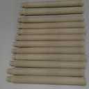 Creative Co-Op Unscented Pleated Taper Candles in Box, Set of 12 (Linen)