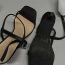DREAM PAIRS Womens Slingback Heels Square Open Toe Strappy Sandals Ankle Strap High Heeled Dressy Shoes
