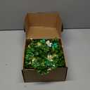 6 Pcs St. Patrick's Day Hanging Wreaths for Cabinets with Green Shamrock Clovers and Daisy Flower Artificial Mini Candle Rings Wreath for Home Kitchen Front Door Window Porch Wall Wedding Decor