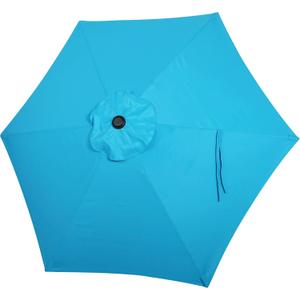 Blissun 7.5ft Patio Umbrella Replacement Canopy, Market Umbrella Cover, Outdoor Table Umbrella Canopy for 6 Ribs (Light Blue)