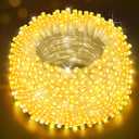 Heceltt Christmas Lights Outdoor, 403FT 1000 LED String Lights 8 Modes and Timer Memory Function Twinkle Fairy Lights IP44 Waterproof Plug in for Xmas Tree Wedding Party Holiday Decor(Warm White)