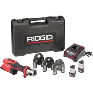 RIDGID 78158 RP 251 Compact Press Tool Battery Kit with ProPress Jaws (1/2" to 1"), In-Line Pressing Tool for Copper, Stainless Steel, PEX, and Carbon Steel
