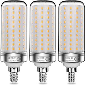 26W LED Bulbs, 200W Incandescent Bulbs Equivalent, 3000Lm, 3000K Warm White, E12 Small Edison Screw, Pack of 3
