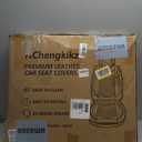 HChengkikz Car Seat Covers,Breathable and Waterproof Faux Leather Automotive Seat Covers for Cars,Anti-Slip Driver Seat Cover Universal Fit SUV Truck Pick-up Sedan(Style1,5 PCS Full Set,Black)