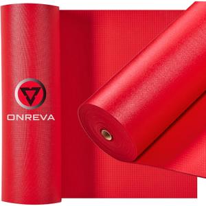 ONREVA Tool Box Liner 22 inch wide x 20 ft Large, Thick Heavy Duty Toolbox Drawer Liners, Rolling Tool Chest Foam Mat, Shelf Rubber Mat, Non-slip Organizer Pad for Cabinet Workbench, Red