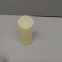 CANDLE CHOICE Waterproof Outdoor Battery Operated Flameless Candles with Timer Realistic Flickering Plastic Fake Electric LED Pillar Lights for Lantern Wedding Christmas Decorations 3x6 Inches 24 Pack (Ivory)