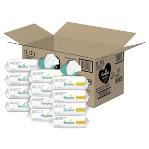 pampers sensitive baby wipes 864 ct OLD (72 Count (Pack of 12))