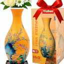 3D Puzzle Vase Craft Kit for Adults, 160-Piece Orchid Art Vase Puzzle, Creative DIY Flower Vase, Relaxing Craft Project for Hobby Lovers