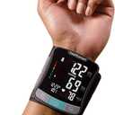 HealthSmart Digital Premium Wrist Blood Pressure Monitor with Cuff That Measures Pulse Heartbeat and High or Low BP, 120 Reading Memory Stores Up to 60 Readings for 2 Users