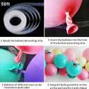 Balloon Strip Tape 50Ft Long to Make Arch Garland Steamer for Birthday Wedding Baby shower Party Decorations