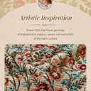 Decorative Throw Pillow Cover 18x18 - Vintage Pillowcovers with Fringe Retro Flower Embroidered Pillow Case with Zipper for Living Room Couch Sofa Bed Rustic Boho Design Abstract