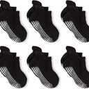 Baby Athletic Grip Socks - 6 pairs, Black, 12-36M