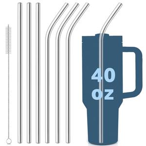 6Pc 12 Inch Metal Straws 