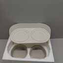 Elevated Ceramic Dog Bowl Set - Double Dog Feeding Bowls with Stand Splash Proof - Raised Dishes for Food and Water - Ideal for Small to Medium Dogs - 2 x 850 ml - 28.74 oz (Grey)