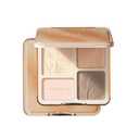 JUDYDOLL Highlight & Contour Palette, All-in-One Matte Highlighter Contour Compact,Natural Brightening Finish for Cool Fair & Olive Skin (Feather Glow Palette)