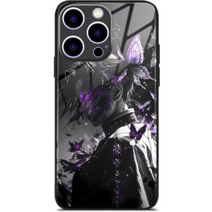 Insect Hashira Anime Manga Art Shockproof Glossy Glass Case for iPhone 16