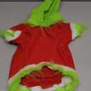 Abbylike Dog Christmas Outfit Holiday Pet Character Green Hoodie Shirt with Hat for Dogs and Cats Christmas Pet Clothes Cute Dog Christmas Outfit Cosplay Party as Shown(Classic, XL) (XL(Neck:17.32" Chest:22.04" Back :16.53"))