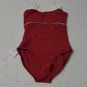 Women's Camisole Leotard with Adjustable Straps for Ballet Dance Leotards (Red/White Line, Small)
