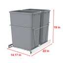 Double 35QT Pull-Out Trash Can Doesn't Include Door Fittings