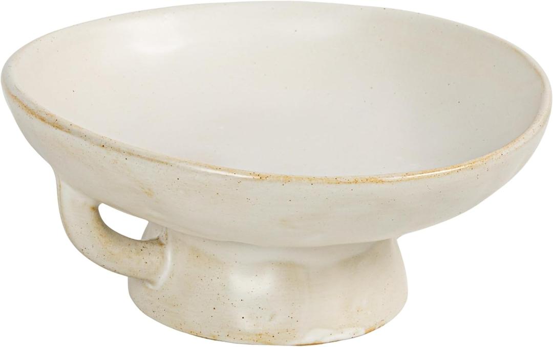 Creative Co-Op Stoneware Bowl w Reactive Glaze, White (8.0"L x 7.9"W x 3.6"H) Creative Co-Op Stoneware Bowl w Reactive Glaze, White (8.0"L x 7.9"W x 3.6"H)