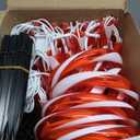 COOLWUFAN 24 Pack Christmas Candy Cane Pathway Lights, 22'' Outdoor Christmas Decorations Path Lights, Waterproof Candy Cane Yard Markers for Walkway, Lawn, Patio, Holiday Landscape Path Dcor