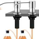 Sink Soap Dispenser, Kichen SoapDispenser, 47" Extension Tube kit, Under Sink Soap Dispenser Pump, No Need More Refills （Brushed Nickel）