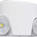 Led Emergency Light with Remote Capable, Adjustable LED Lamp Heads Exit Lighting, Backup Battery White Emergency Lights, 120V-277V Dual Voltage, UL Certified (1 Pack)