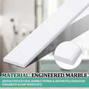 White Marble Threshold 4x48x5/8 Inch Marble Window Sill Shower Curb Top Tile Door Transition Bathroom Vanity Backsplash for Shower Pan System Jambs Fireplaces (Modern Style)