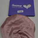 Umisleep 22 Momme 100% Real Mulberry Silk Bonnet for Sleeping Women, Large Hair Care Bonnet for Long Curly Hair, Double Layer Silk Hair Wrap with Soft Elastic Band, Non-Slip Sleep Cap, Light Pink