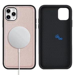 Ｈａｖａｙａ for Magsafe Magnetic Case for iPhone 13 Pro Leather Case Magsafe Compatible Wireless Charging-Rose Gold