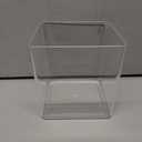Tioncy 12 Pcs Clear Square Vase 5'' x 5'' Acrylic Flower Plastic Vases for Centerpieces Acrylic Cube Plastic Container Bulk Succulent Pots Planters for Plant Wedding Home Office Floral Decor