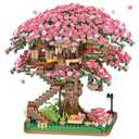 Cherry Blossom Tree Building Set, (2008pcs) Flowers Bonsai Tree Mini Blocks Kit for Adult, Japanese Sakura-Tree House Building Blocks Set, Gift Ideas for Girls 8 10 12 14+