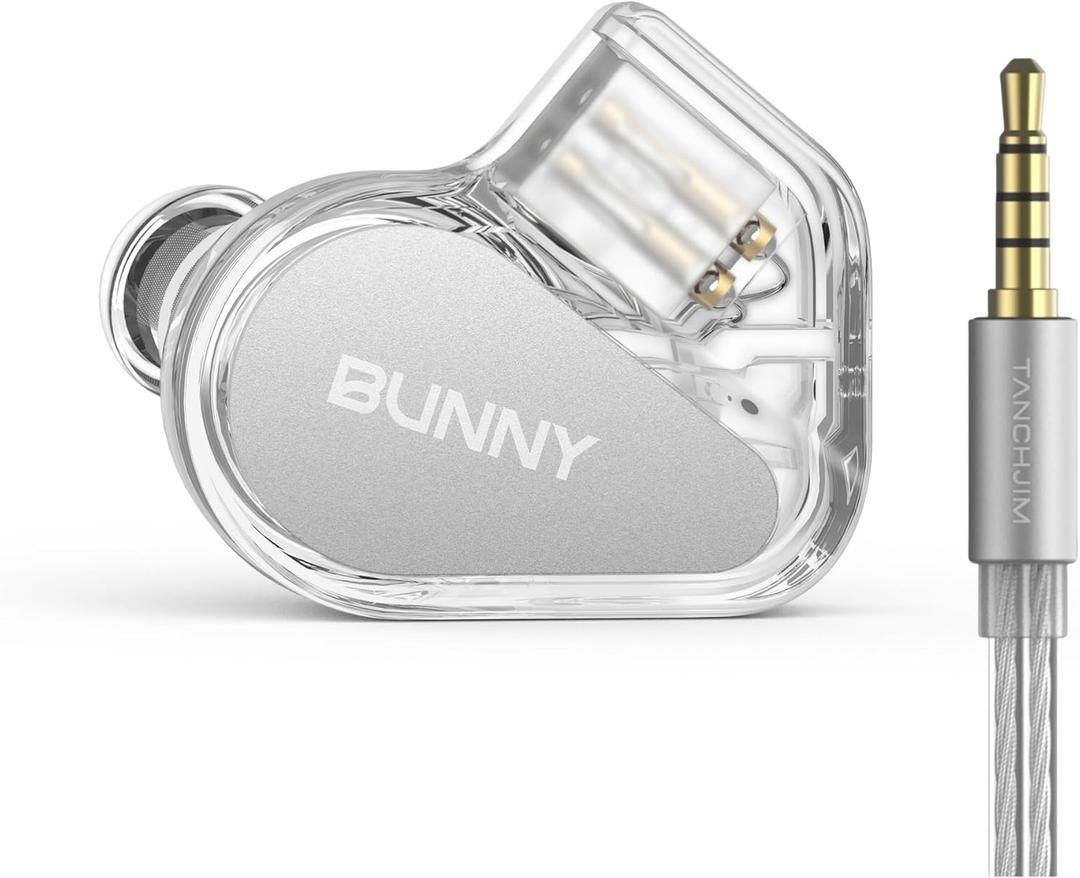 TANCHIJIM Bunny in-Ear Monitors Headphones Crystal Clear Sound and Style for Gamers and Audio Enthusiasts (3.5mm with Mic)