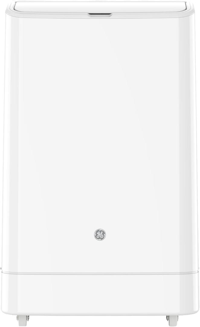 GE10,000 BTU Class Smart Heat/Cool Portable Air Conditioner for Medium Rooms up to 450 sq ft., 4-In-1 Functionality, Remote Control, Perfect for Bedroom or Living Room, Easy Install Kit, White