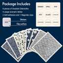 Swedish Dishcloths for Kitchen, 8 Pack Japanese Pattern Reusable Paper Towels with Clips, Non-Scratch Swedish Dish Towels, Super Absorbent Cellulose Dish Cloths, No Odor