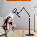 Universal Hair Dryer Holder, Floor Blow Dryer Stand for Bedroom, 60.63-70.87in Height Adjustable Blow Dryer Holder for Hands Free, Hair Dryer Holder with Heavy-Duty Base for Dyson Supersonic