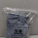 Women's Summer Denim Dress Puff Short Sleeve Square Neck Loose Jean Mini Dresses with Pockets (Medium, Blue)