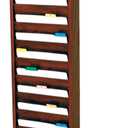 Wooden Mallet 10-Pocket Free-Standing File Holder, Letter Size, Mahogany