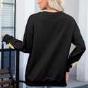 Christmas Sweatshirt Women Christmas Light Sweatshirts Merry And Bright Xmas Long Sleeve Shirts Crewneck Pullover Tops (Black, S)