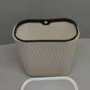 Bathroom Small Trash Can with Automatic Touchless Lid, 2.6 Gallon Smart Garbage Can Narrow Waterproof Trash Bin for Bedroom, Office, Living Room (White gray)