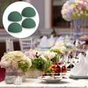 Floral Dry Foam Half Ball 4 Pack Green Floral Foam Round Foam Block Dry Foam Balls Craft Supplies Large Flower Foam Craft Foam for Artificial Plant Floral Arrangement (3.54 x 1.77 Inch)