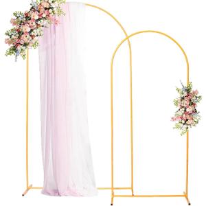 Metal Arch Backdrop Stand, 7.2FT+6FT Wedding Arch Stand, Set of 2 Backdrop Arch Stand, Metal Arch Stand for Wedding Ceremony Birthday Party Baby Shower Graduation Ceremony Decoration