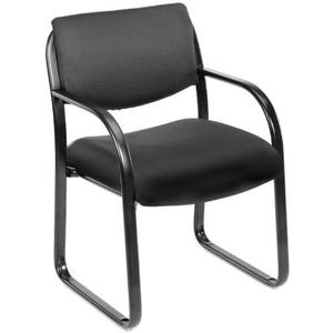 Black Guest / Visitor / Reception Area Office Chair, 23 in x 24.5 in x 34.5 in