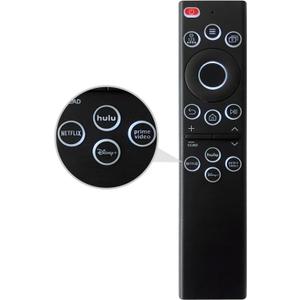 Universal Backlit Remote Control Replacement for Samsung Smart TV Remote with Shortcut Buttons Netflix, Hulu, Disney+, Prime Video, Black