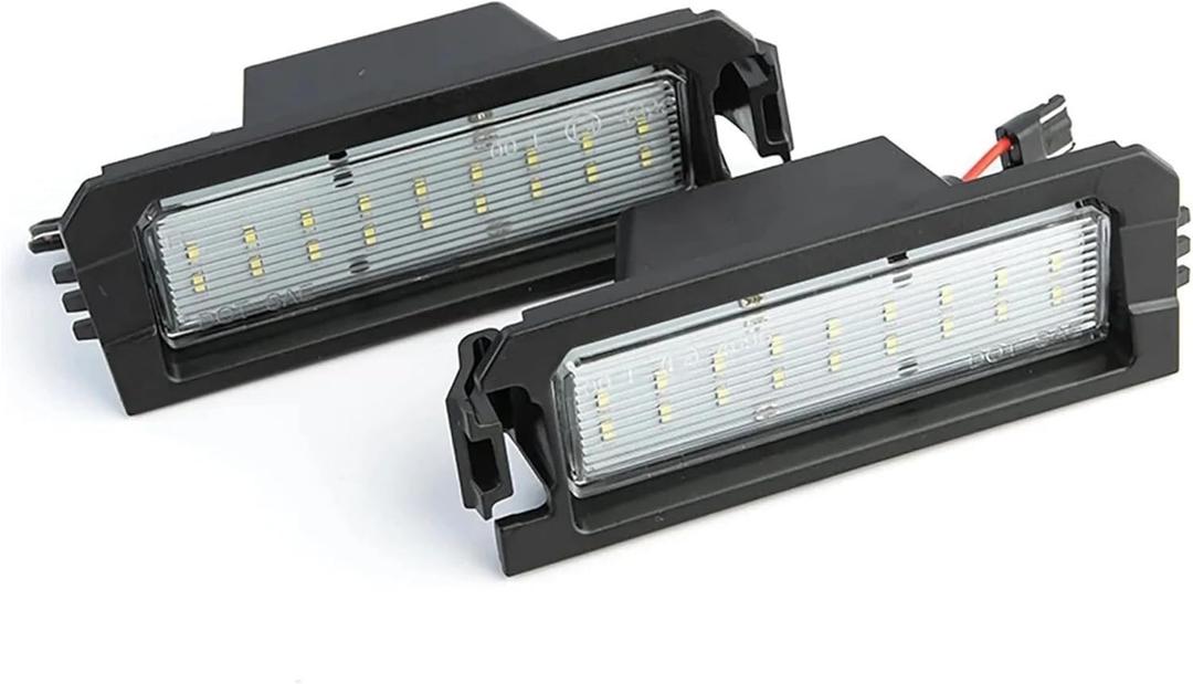 2Pcs Rear License Plate Light Lamp Assembly for Hyundai Elantra 18-22 Veloster 19-22 Venue 20-22 Sonata 18-21 for Kia K5 21-23 Rio 18-23 Niro 17-22 Cadenza 17-20 Replaces# 92501-F6000 92502-F6000