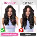 KooKaStyle 6PCS 14 Inch Short Hair Extensions Wavy Curly Clip in Extensions for Women - Chocolate Brown Synthetic Hairpieces for Daily Chic Look